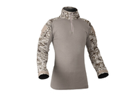 Chemise militaire tactique de combat de grenouille d'hommes, 100% T-shirt de Camo de polyester, longue chemise de douille de Camo