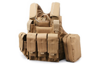 Gilet tactique militaire de transporteur de plat de polyester kaki pour chasser/transporteur de tir/plat