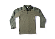 Chemise simple de combat de T-shirt de vert d'armée, hommes de T-shirt de Camo, combat tactique de chemise