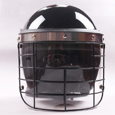 Polycarbonate PC Anti Riot Helmet ABS Shell With Steel Net