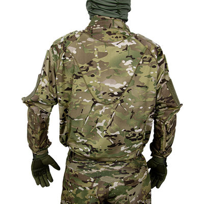 Costume uniforme de grenouille de Wicking Multicam d'humidité de camouflage militaire fait sur commande tactique