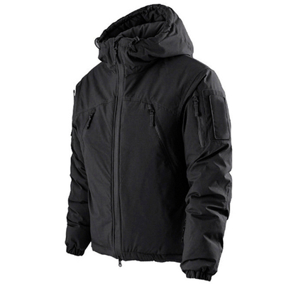 Aventure en plein air armée rembourrée veste tactique noire militaire